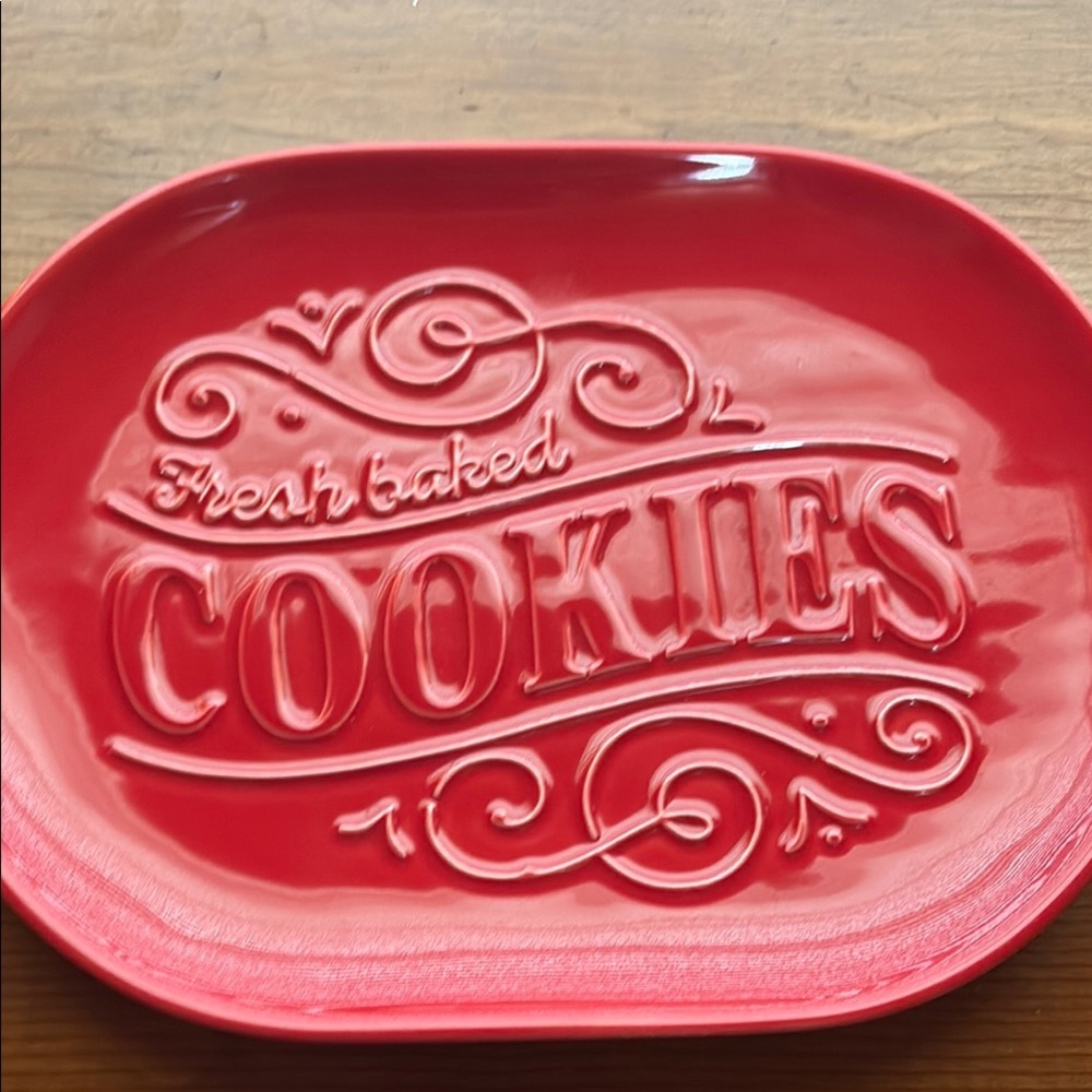 Hallmark Red Bakeware Cookie Plate